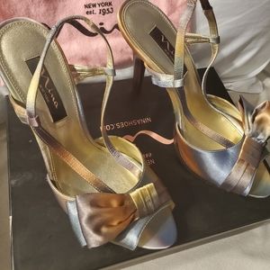 Nina Iridescent Sling back Heels